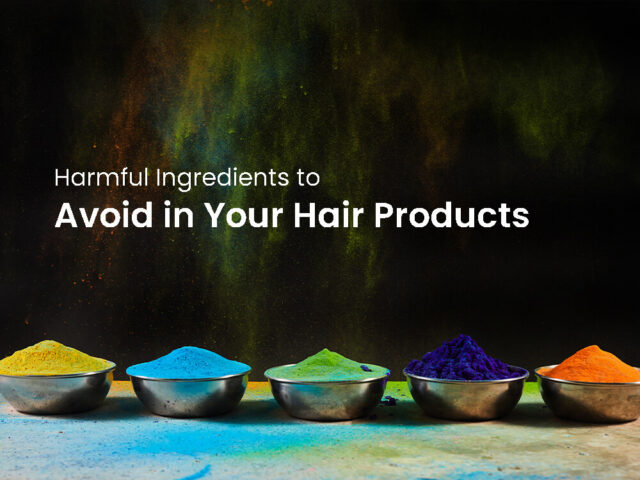 Colourful powders illustrating the concept of harmful ingredients to avoid in hair products.
