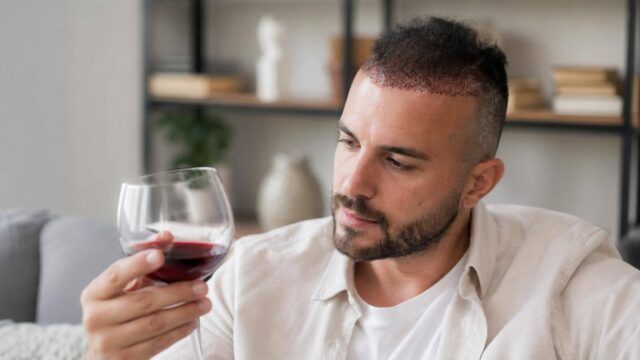 alcohol after hair transplant